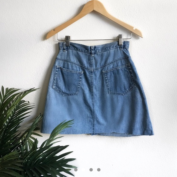 Vintage Calvin Klein High Waisted Denim Skirt - Picture 2 of 4